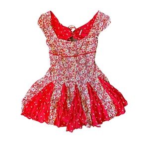 Free People | Ponderosa Mini Dress in Strawberry | Size L